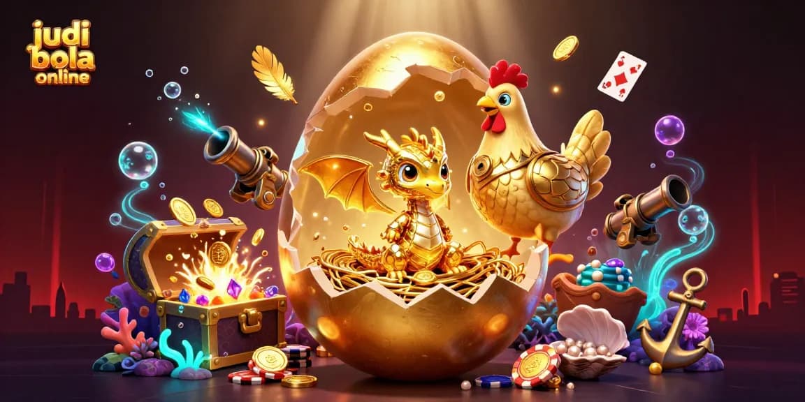 Engage in judi bola online with strategic bets depicting a golden dragon and poker chips in a vibrant casino scene.