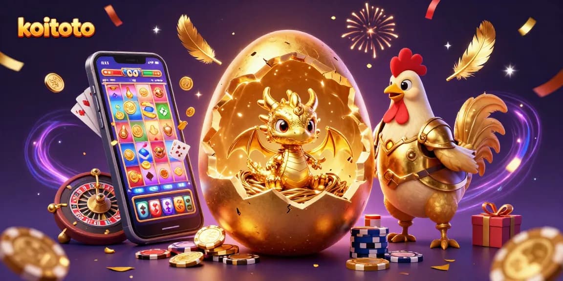 Koitoto memudahkan pemain menang dengan naga emas di slot judi yang cerah dan menarik.