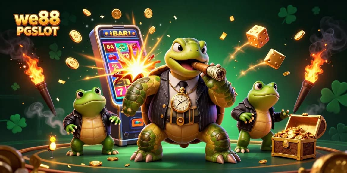 เกมสล็อต we88 PGSLOT ที่คาสิโน เสน่ห์ของเต่าและบูลฟรอกในบรรยากาศสดใส
