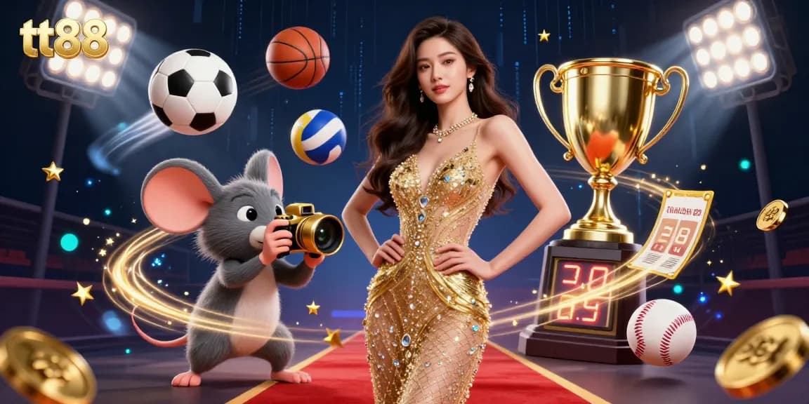 Experience dynamic sports betting at tt88 with vibrant elements and a stunning design showcasing excitement.