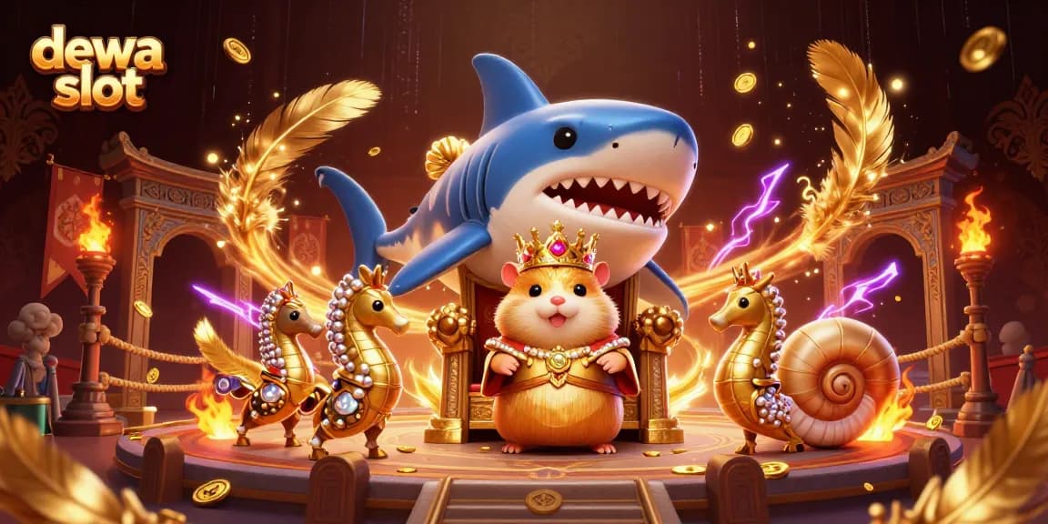 Rasakan sensasi dewa slot dengan ilustrasi 3D megah yang menggabungkan elemen kasino menarik.