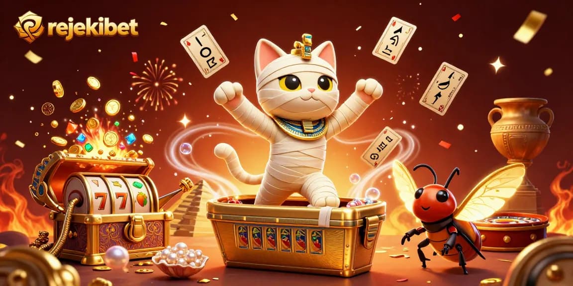 Play exciting slot games with rejekibet as the mummy cat emerges from the sarcophagus!