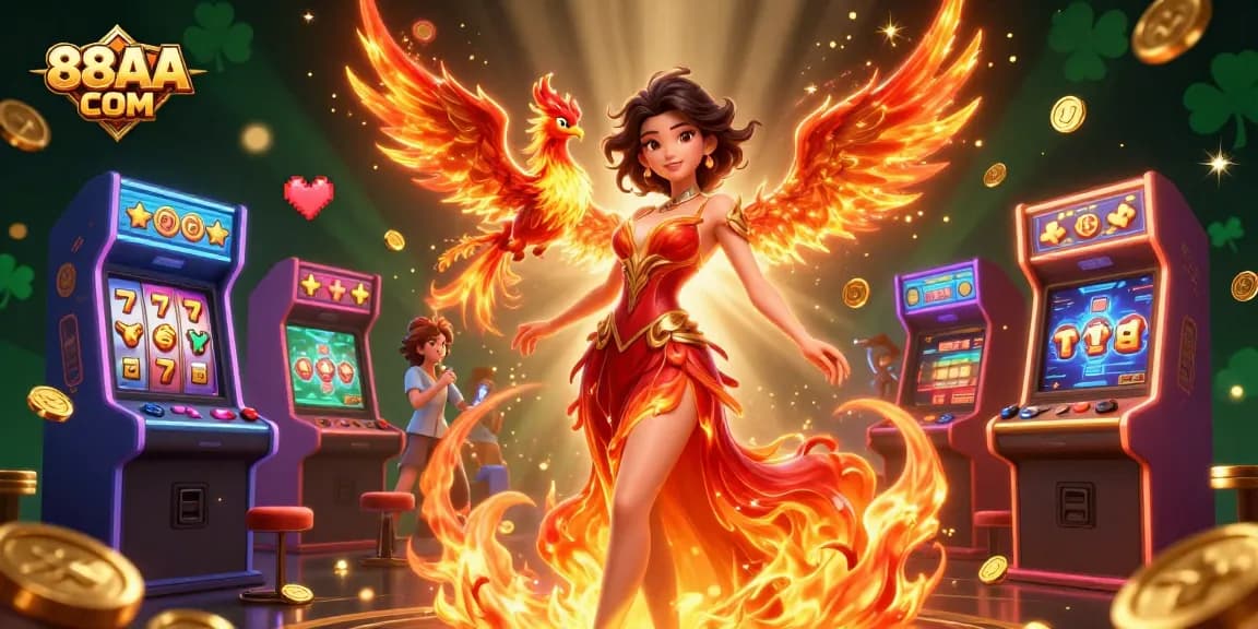 Engage with thrilling slots at 88AA COM surrounded by fiery themes and dynamic gaming elements.