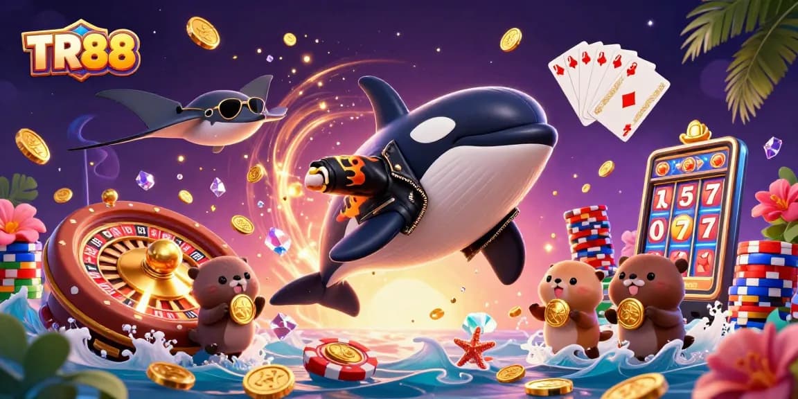 Experience thrilling gameplay at TR88 with vibrant characters and dynamic casino elements.