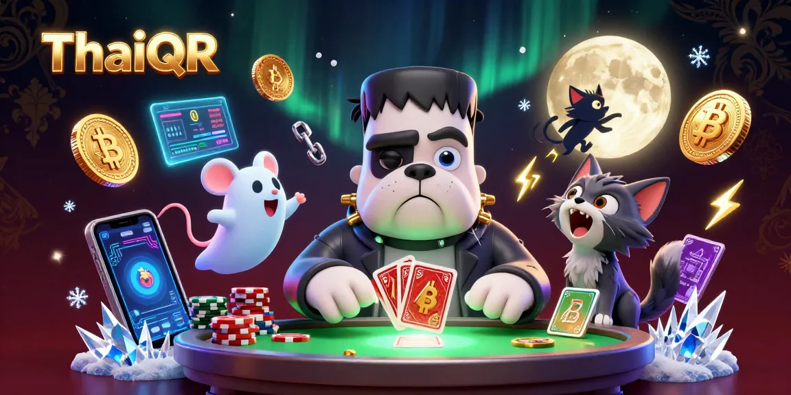 Jameson Menggunakan ThaiQR untuk pembayaran kasino, bulldog Frankenstein dan kucing werewolf dalam atmosfer permainan yang menarik.