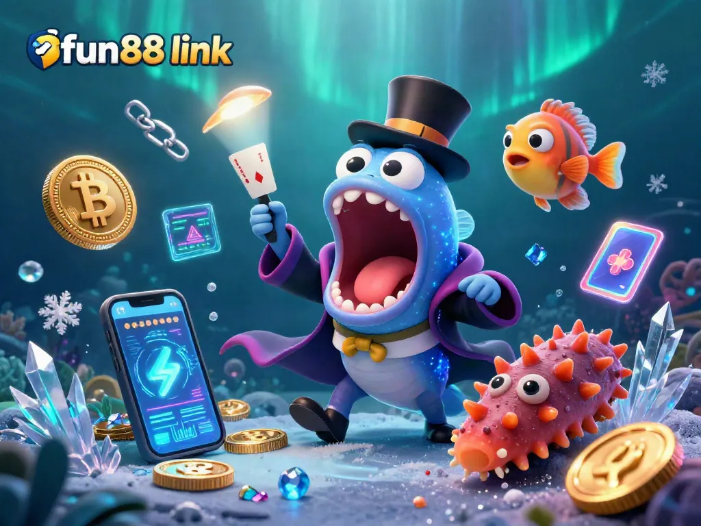 Experience dynamic gaming with fun88 link and magical undersea characters in a vibrant casino scene.