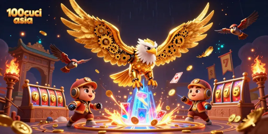 Experience thrilling gameplay with 100cuci asia featuring a vibrant 3D casino scene.