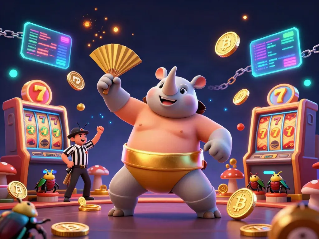 Experience thrilling casino moments with the dynamic scene on trang chủ sunwin featuring a beetle champion and gold coins.