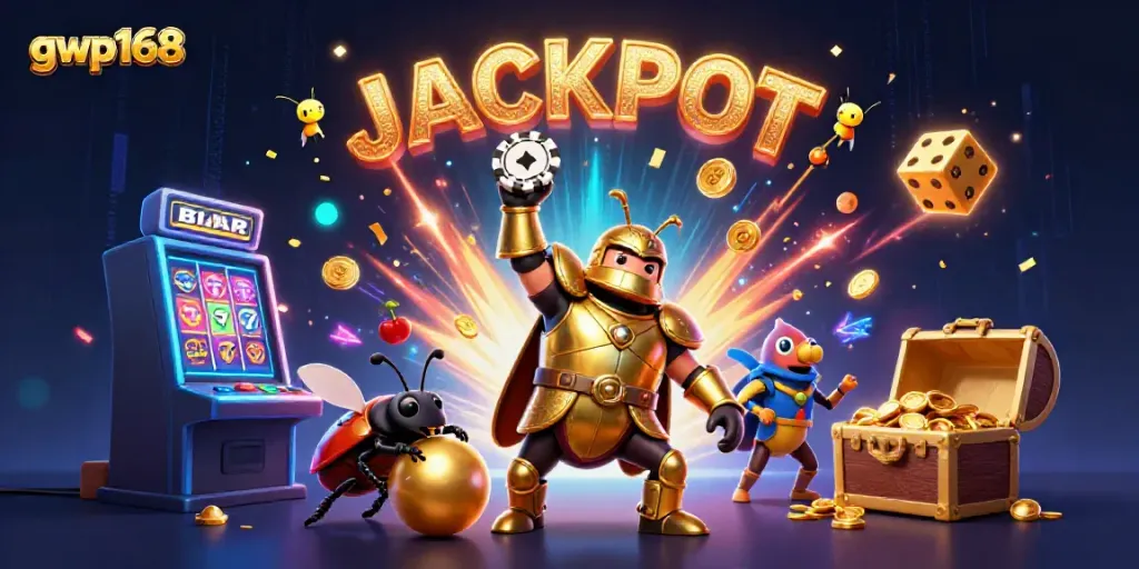 Mengangkat chip poker, gwp168 memperlihatkan kemeriahan kasino dengan simbol-simbol keberuntungan.