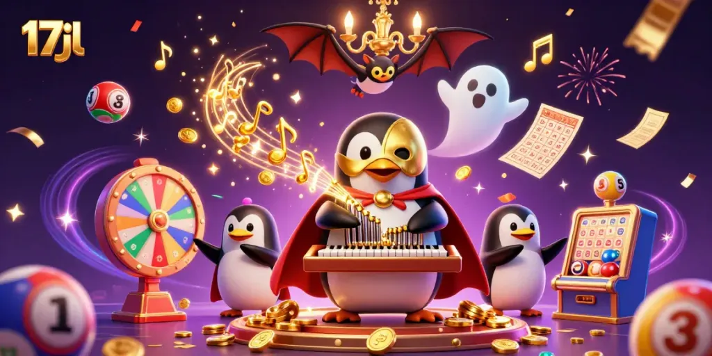 Engage in casino excitement with 17jl as vibrant lottery elements and characters create an enchanting atmosphere.
