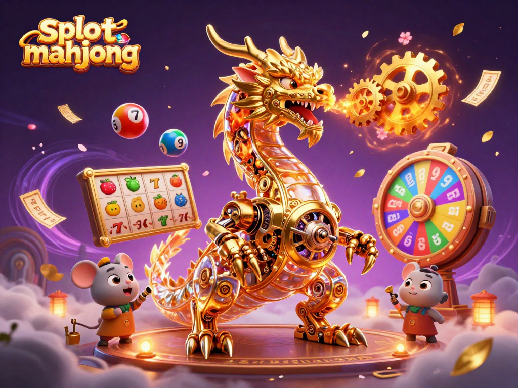 Experience the thrill of slot mahjong with vibrant scenes of spinning reels, lucky 7s, and dynamic lottery elements.