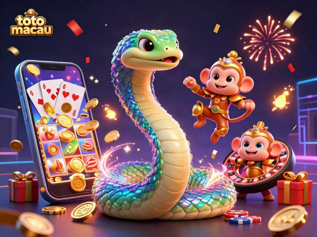 Menangkan hoki di toto macau dengan ilustrasi 3D yang menampilkan karakter berani dan elemen perjudian menarik.