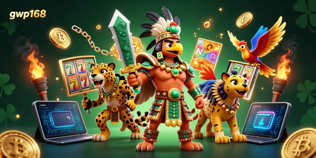Menangkan permainan kasino dengan gwp168 melalui ilustrasi bertema Aztec yang menakjubkan.