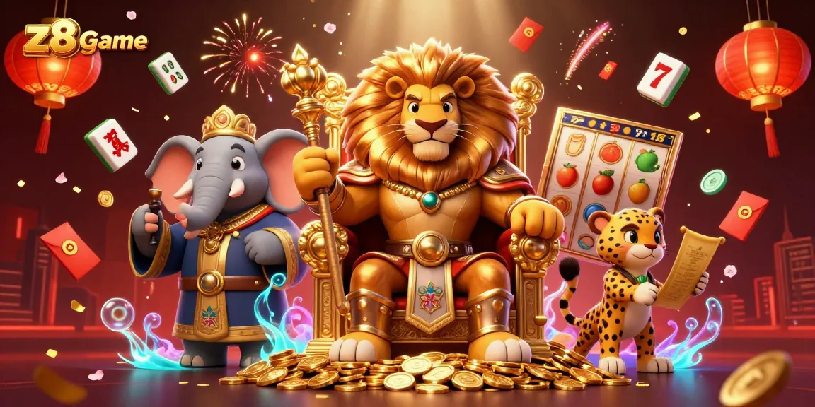z8game สัมผัสบรรยากาศการเล่นคาสิโนออนไลน์ชั้นนำผ่านภาพประกอบ 3D ที่มีสีสัน