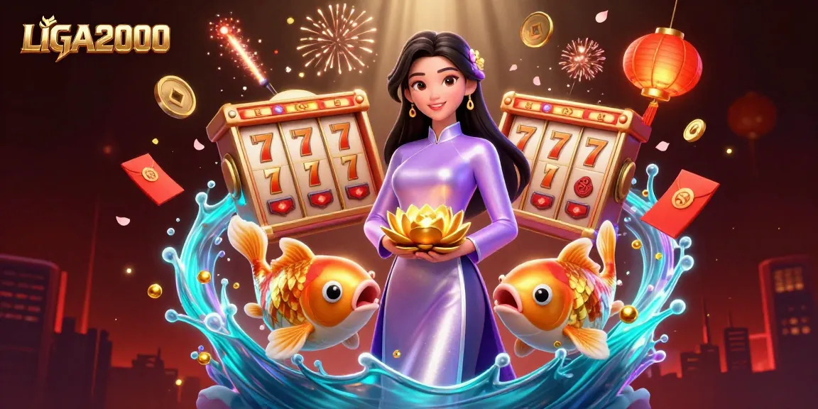 LIGA2000 menawarkan suasana yang menarik dengan representasi kaya dari slot jackpot dan elemen festif, mempromosikan kegembiraan dan kemenangan.