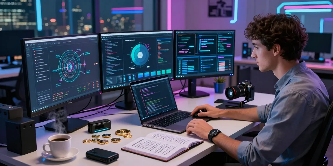 Analyst recovering lost crypto at a digital workspace with blockchain tools and security protocols.