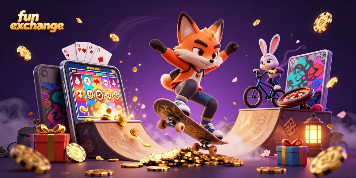 Experience the excitement of fun exchange betting with vibrant casino-themed characters and elements in action.