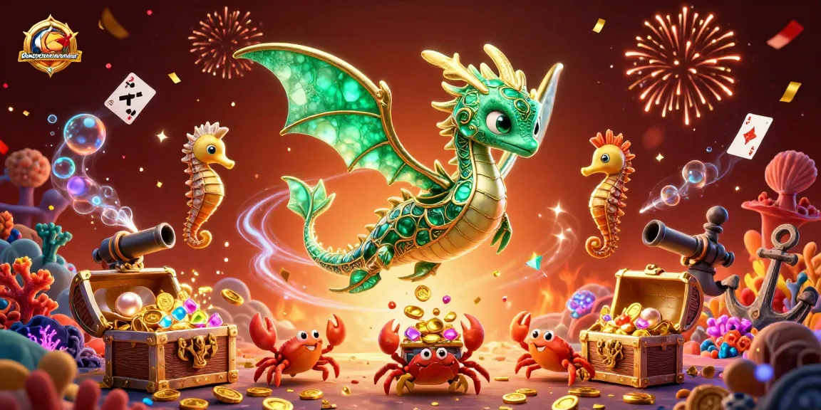 Engage with denemebonusuverensiteler as a sea dragon and treasure scene explodes with winnings in vibrant colors.