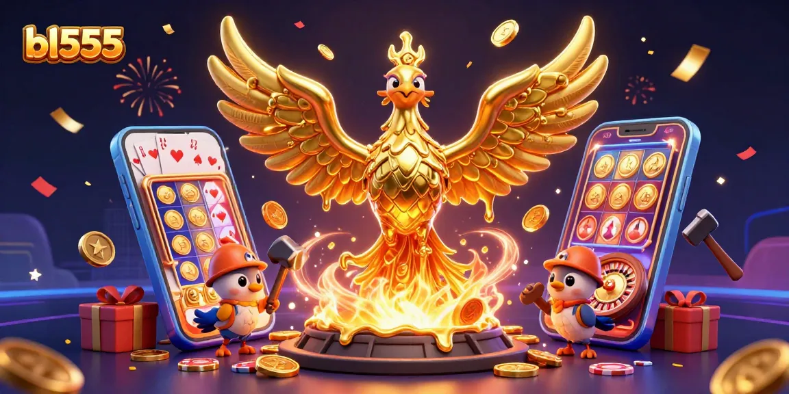 Experience the excitement of bl555 with thrilling gameplay elements and a majestic golden phoenix.