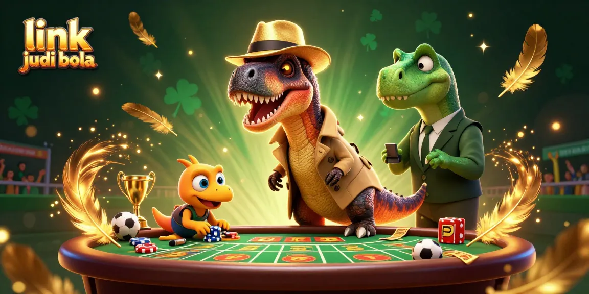 Experience link judi bola as the velociraptor outsmarts the pit boss amidst vibrant sports betting chaos.