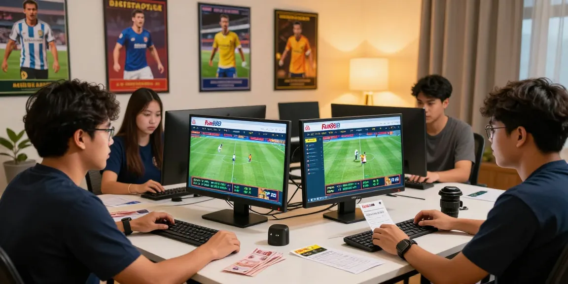 Exciting Fun88Thailand betting scene with Thai bettors enjoying live matches and casino games.