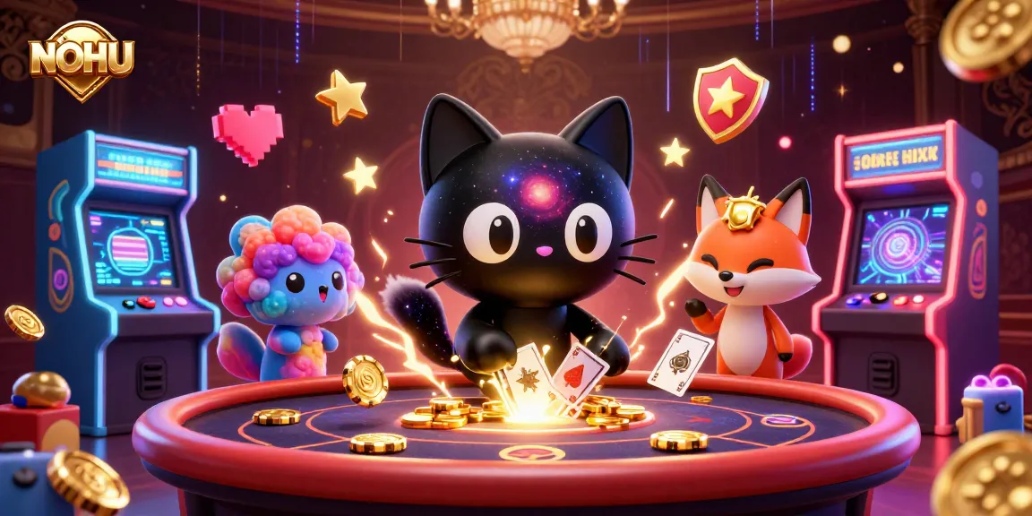 Experience the thrill of NOHU with engaging gameplay at a cosmic casino table.