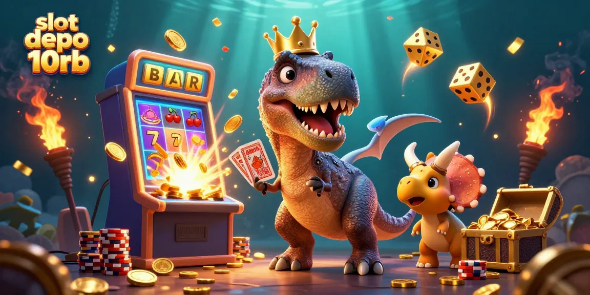 Spin the reels with slot depo 10rb and enjoy jackpot thrills in a vibrant, dynamic casino scene.