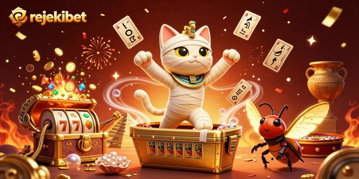 Play exciting slot games with rejekibet as the mummy cat emerges from the sarcophagus!