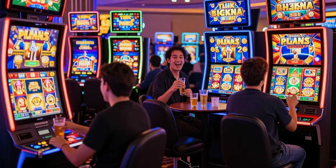 Exciting casino scene showcasing players enjoying bonus buy slots with vibrant lights and engaging gameplay.