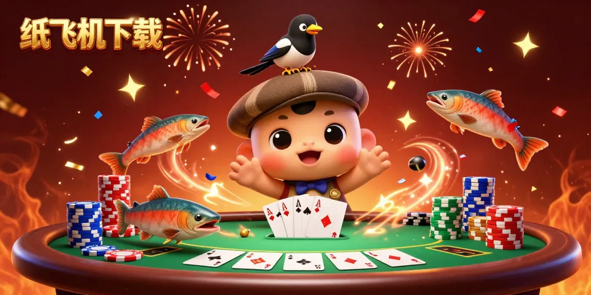 Play poker adventures with 纸飞机下载 featuring cute Nessie, a gold magpie, and tartan salmon.