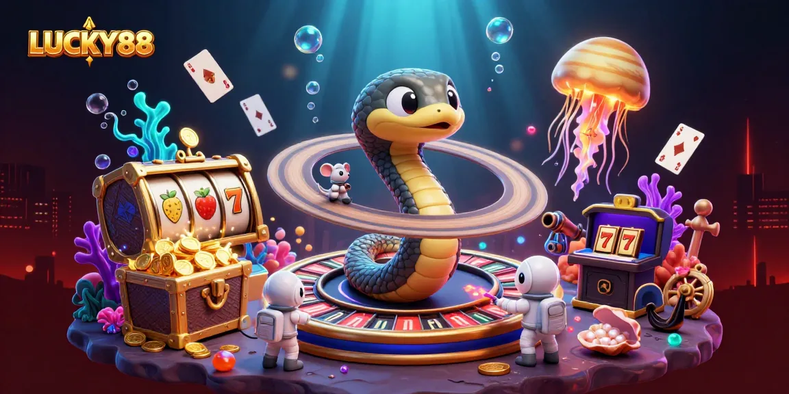 Experience exciting gameplay with LUCKY88 at the vibrant cosmic casino scene.