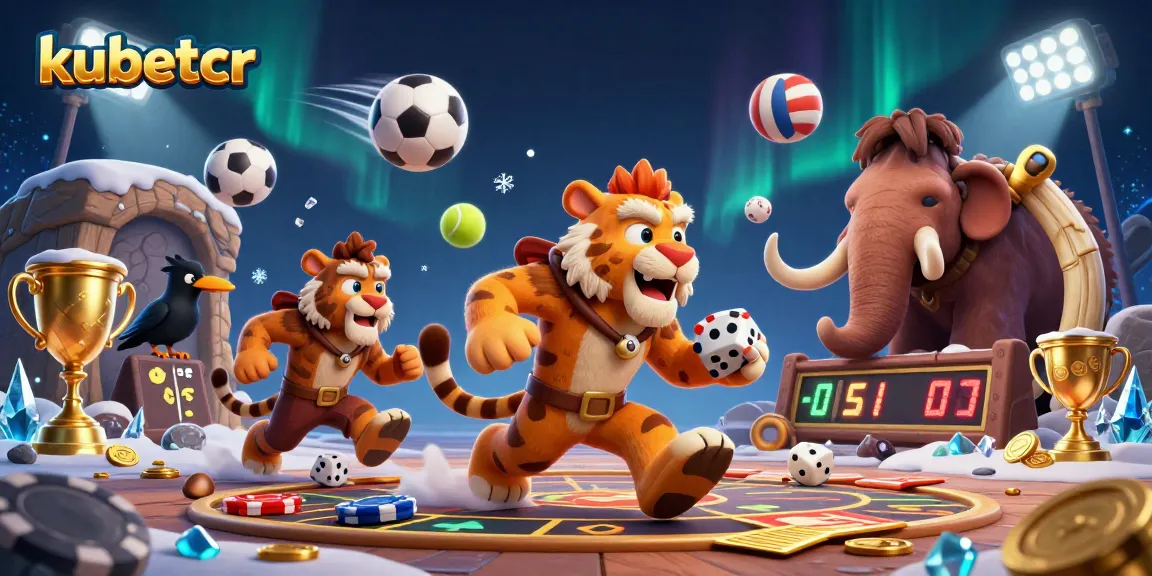 Join the excitement at kubetcr with 3D cavemen and sabertooth cats betting in a prehistoric casino.