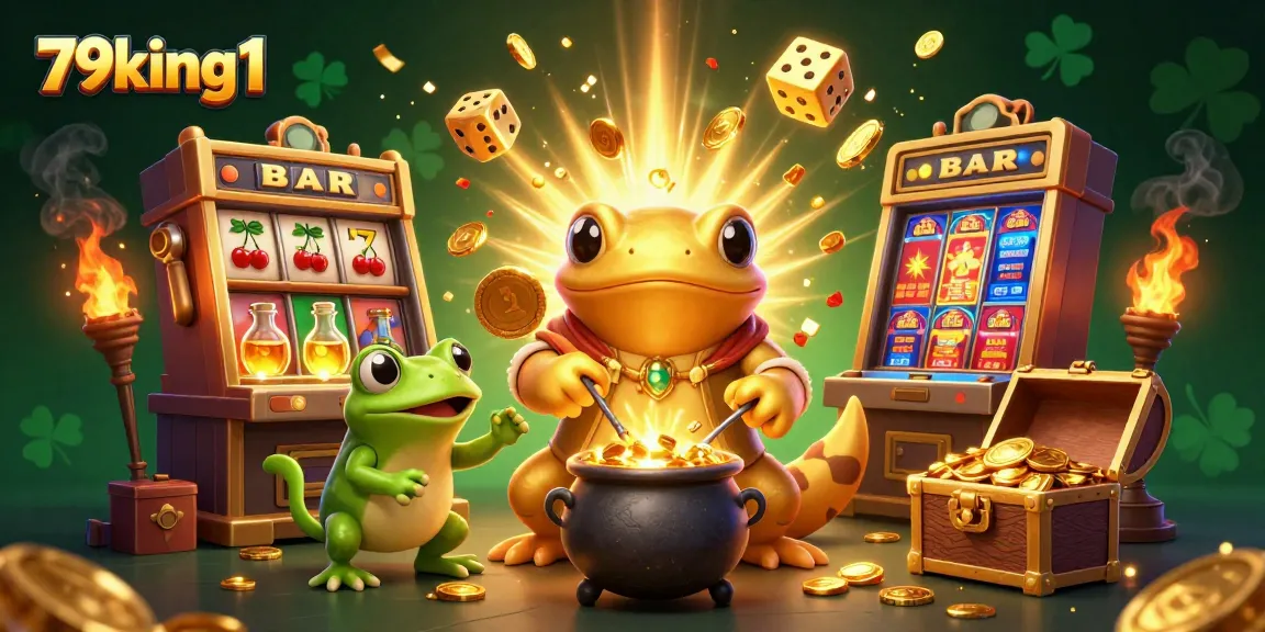 Engage with 79king1 as a golden salamander and friends bring luck to a vibrant casino.