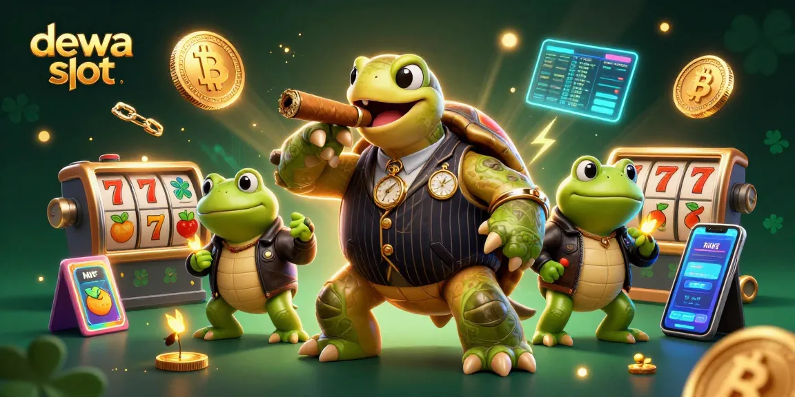 Permainan judi slot menarik dengan dewa slot dan simbol keberuntungan berkilau.