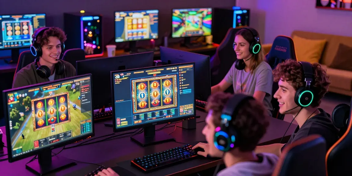 Group of friends enjoying oppa86 situs online gaming experience together.