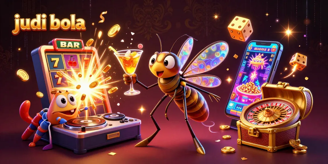 Engage in judi bola with this vibrant 3D casino scene featuring animated characters and dynamic gambling elements.