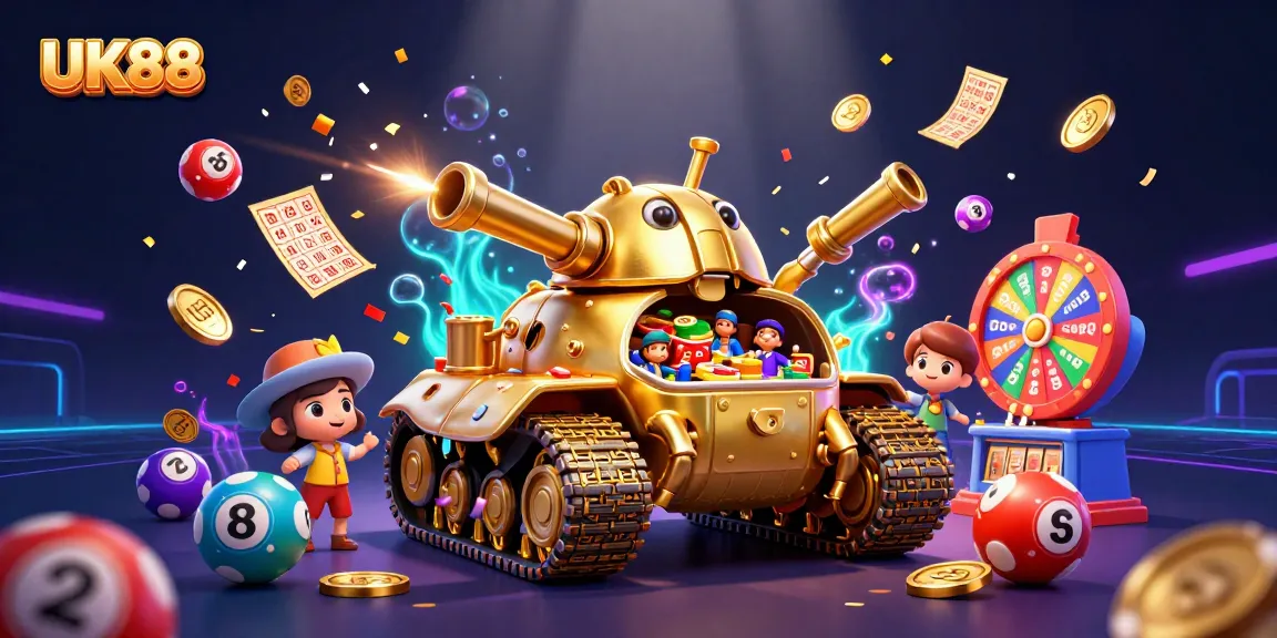 Experience the excitement of UK88 with dynamic lottery action and casino elements.