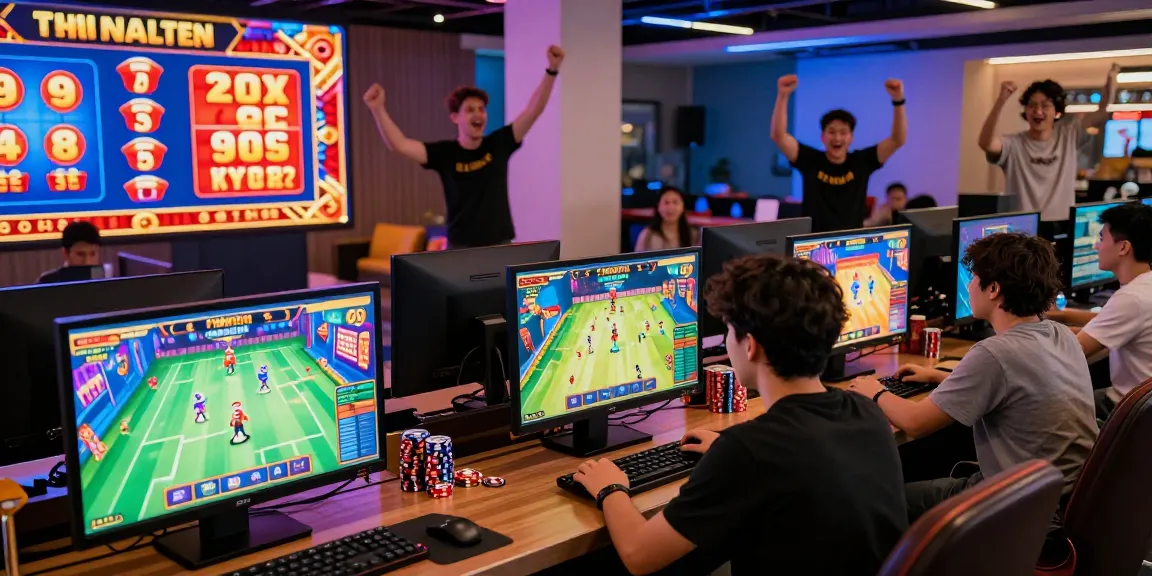 Exciting gaming atmosphere at 78win with players engaging in live betting.