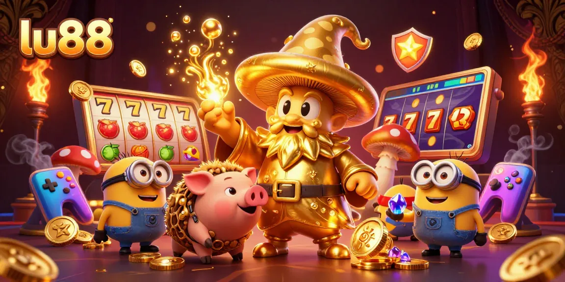 lu88 transforms gaming with golden magic, vibrant slot reels, and enchanting characters